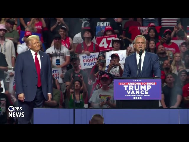 Trump Introduces RFK Jr. (NON-DISTORTED VIDEO) Arizona 2024-08-23
