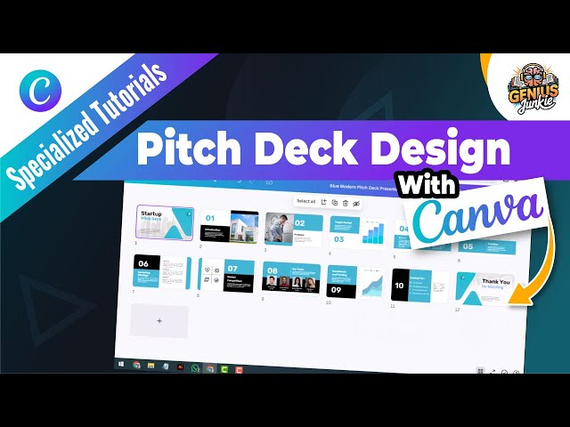 🚀 How to Create a Winning Pitch Deck with Canva | Step by Step Pitch Deck Design Tutorial
