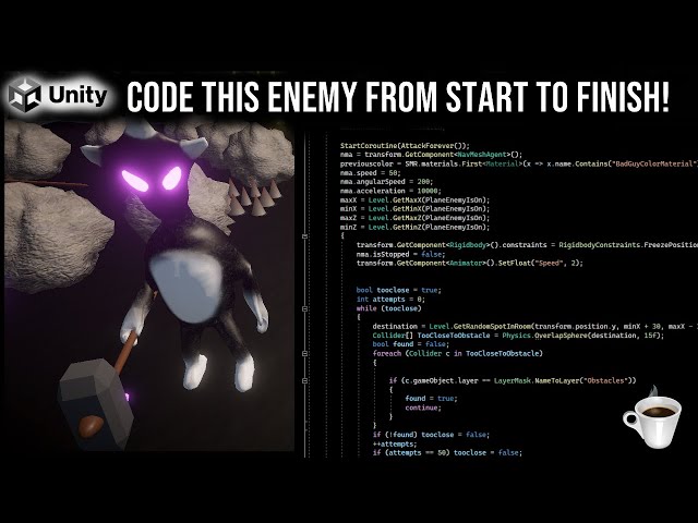 HOW TO CODE YOUR ENEMY FROM START TO FINISH! - Unity (With IDLE/CHASING states) (real models)