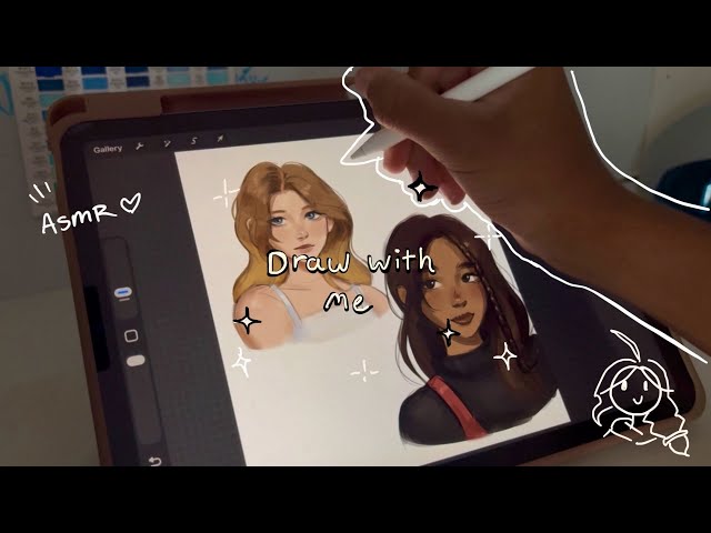 Draw with me 🥐 || portrait studies || ASMR
