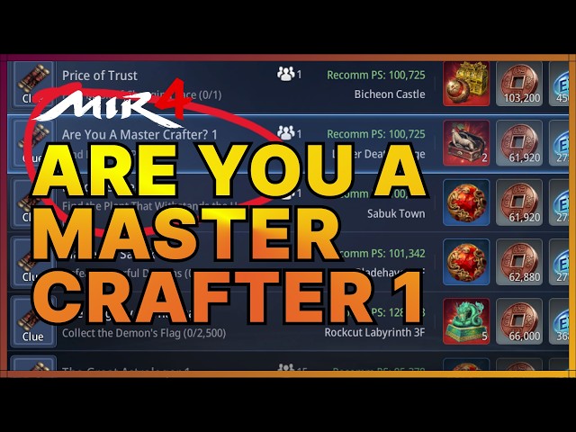 Mir4 Are You a master crafter 1 Request Tutorial