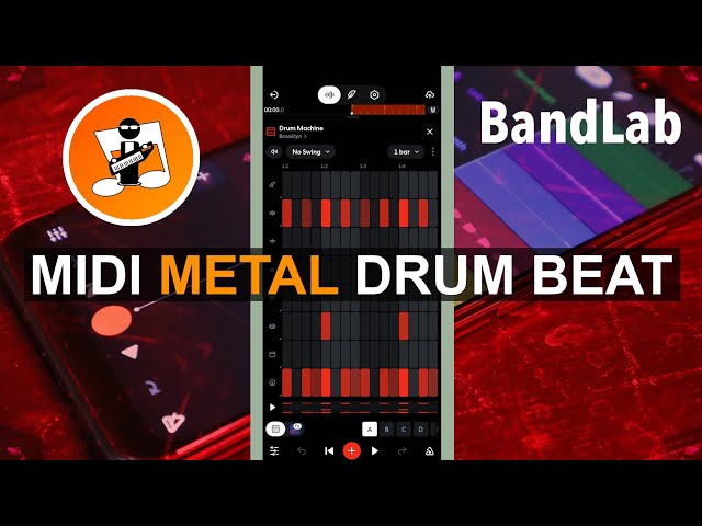 How to create a metal double kick drum beat with the drum machine in Bandlab 