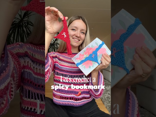 Let’s crochet a bookmark thong together! #crochet #crochetpattern #crochettutorial
