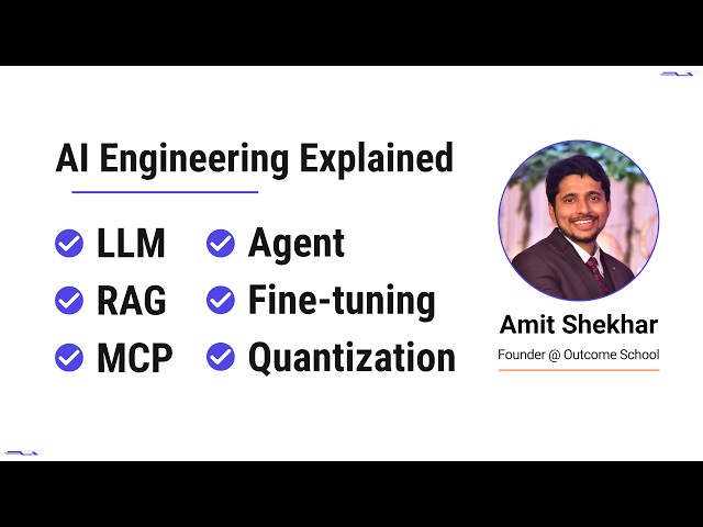 AI Engineering Explained: LLM, RAG, MCP, Agent, Fine-Tuning, Quantization