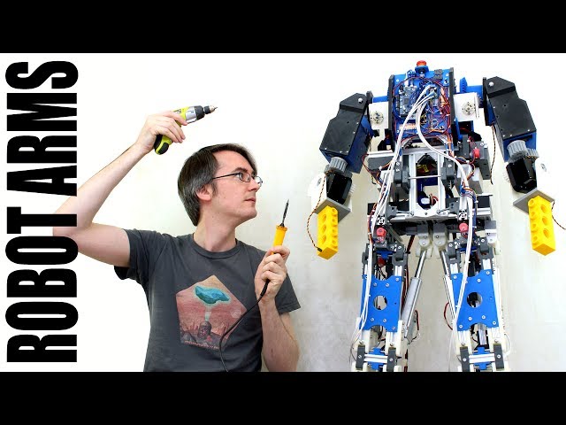 Building Robot X #9 | Arms with Four Axis | James Bruton