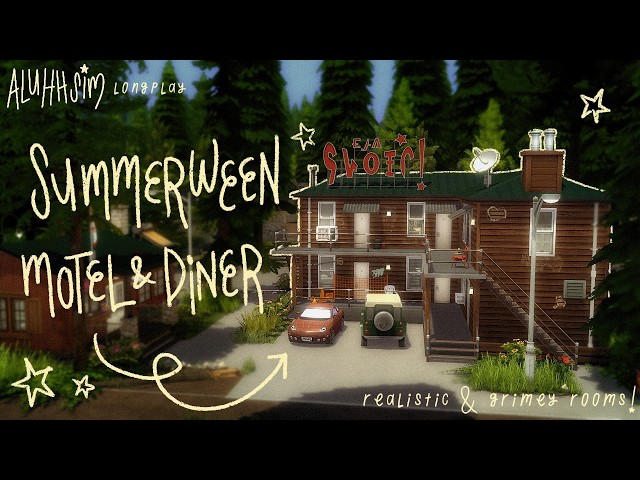 eerie motel & diner nestled in the pine trees🌲🪓🍔the sims 4 longplay w/commentary