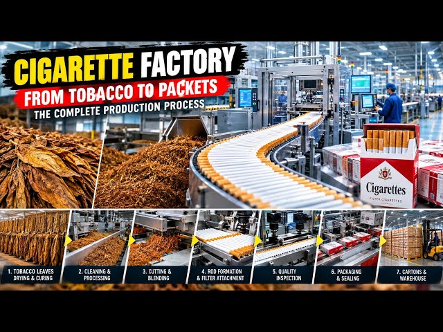 How Cigarettes Are Made in a Modern Factory | Inside the Cigarette Manufacturing Process.