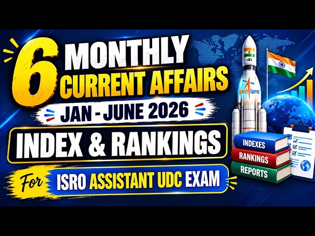 Top 10 Current Affairs on Index and Ranking  Last One Year|  Current Affairs for ISRO Assistant UDC