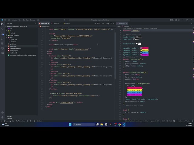 - Project 03 - Text Effect | Code