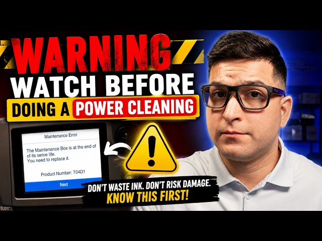 Watch Before Doing a Power Cleaning on an Epson EcoTank Printer