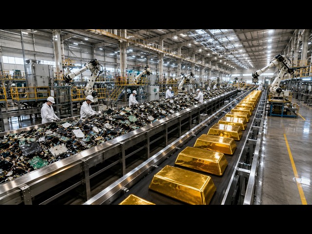 How Electronic Waste Becomes Pure 99.99% Gold Bars | Full Recycling Process Revealed