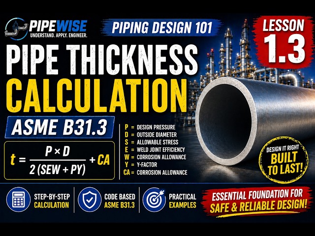 Process Piping Design & ASME B31.3 Simplified - Piping 101, Lesson 1.3