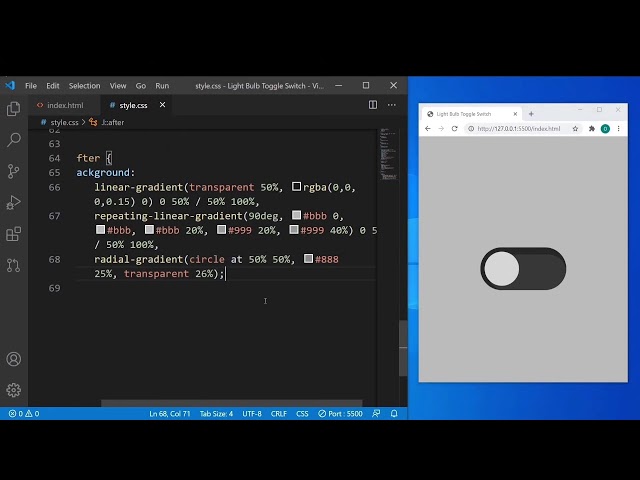 Build a Realistic Light Bulb Toggle Switch with HTML & CSS