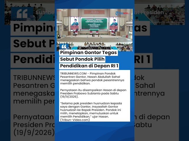 Gontor Leader Speaks Candidly Before President Prabowo, Emphasizes That the Boarding School Prior...