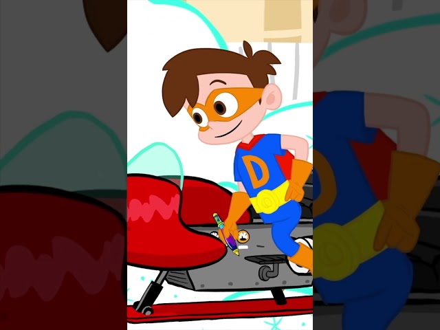 Super Drew saves DAD! - Cool School Cartoons #shorts