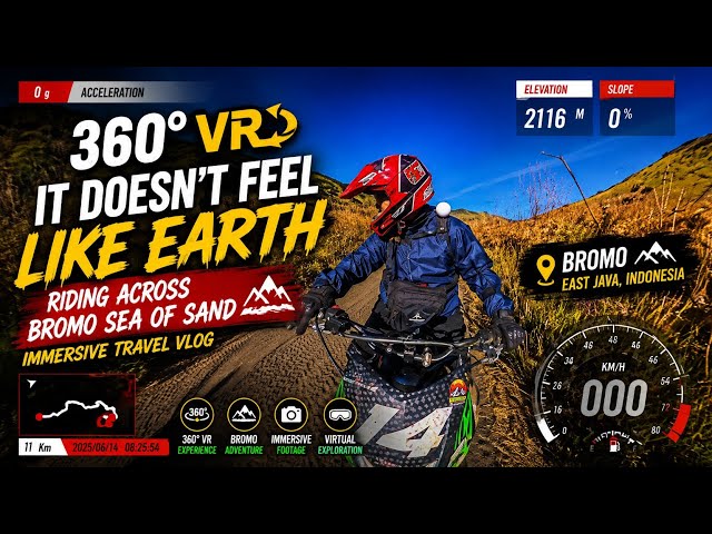 [31] 360° VR Bromo Journey 2026 | It Doesn't Feel Like Earth 🌋🏍️ | Riding Across Bromo Sea of Sand