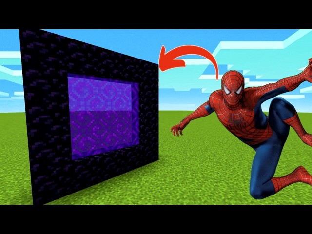 How To Make A Portal To Spiderman in Minecraft!😱 #minecraft #spiderman