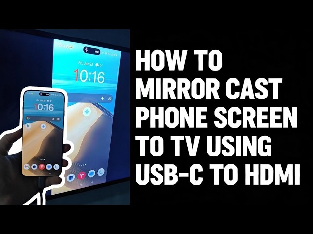 Video Output Not Working Android Phone USB-C to HDMI: Phone To TV Example, How To Fix Phone Cast