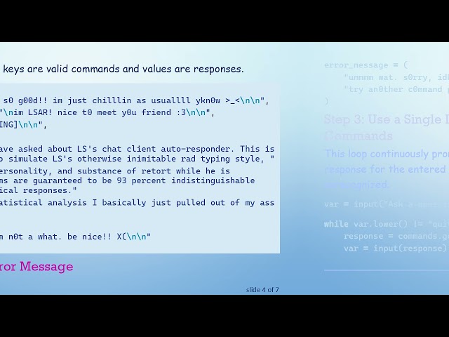 How to Add a Proper Error Message to Your Python Chatbot Using dict.get()