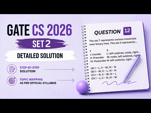 GATE 2026 CS SET 2 | Question 12 | Algorithms | Graph Traversals