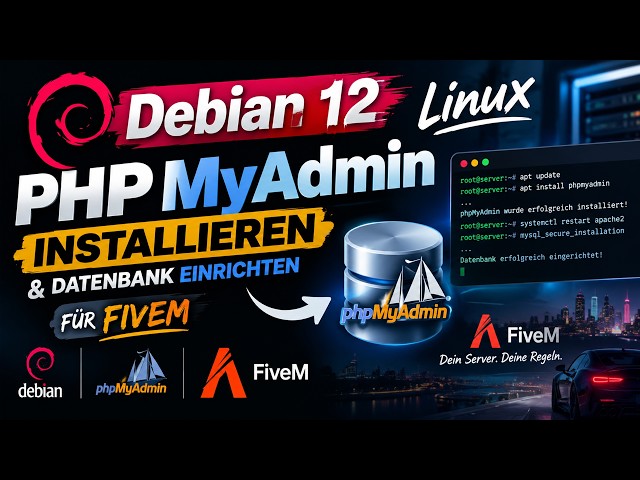 How to Install phpMyAdmin on Linux Debian 12 – MySQL for FiveM & More! [English]