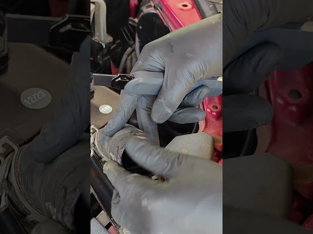 Quick radiator hose fix during coolant change