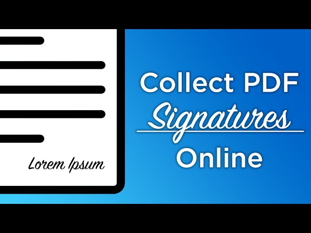 Collect PDF Signatures Online (for free) using JotForm