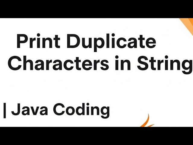 Print Duplicate Characters in String | Java Coding Interview Question 🔥 #manisharya