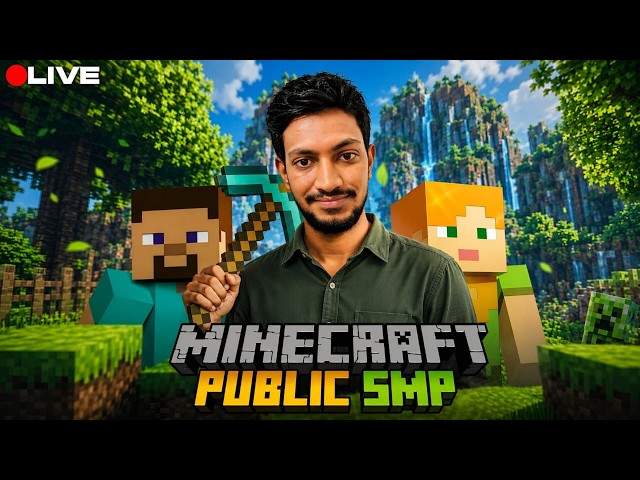 Minecraft Public SMP LIVE 😱 | BANANASMP #minecraftlive #livestreams