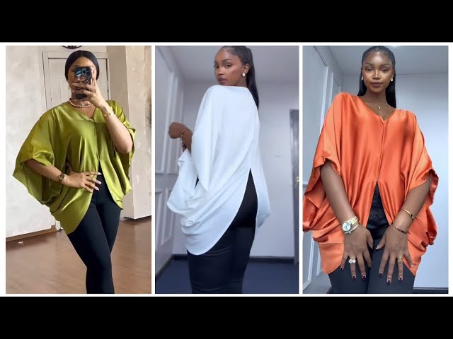 How to make a Side COWL DRAPE  V-Neck TOP 