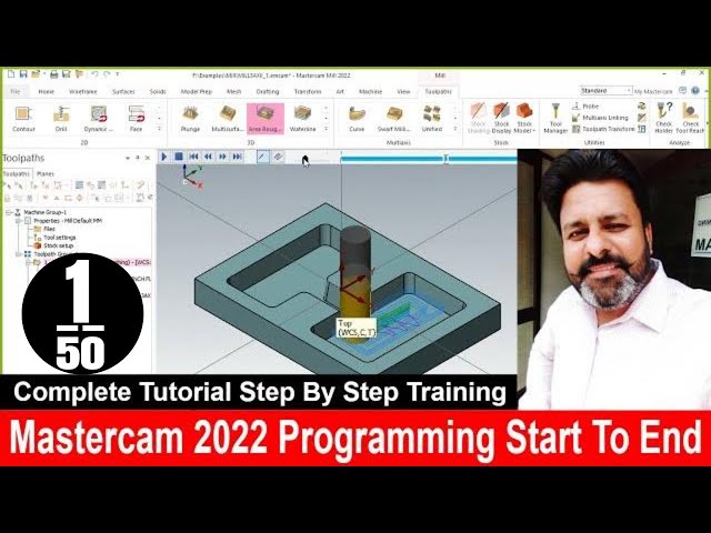 Mastercam 2022 Vmc Programming tutorial day-1 Tutorial in Hindi | How to Start Mastercam Programming