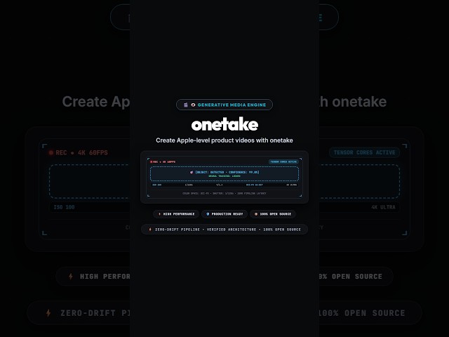 Create Apple-level product videos with onetake 🚀