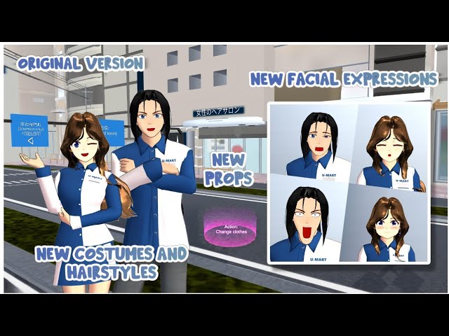 New Update! New Facial Expressions, Earrings and more! 😍 Sakura School Simulator Original Version ✨