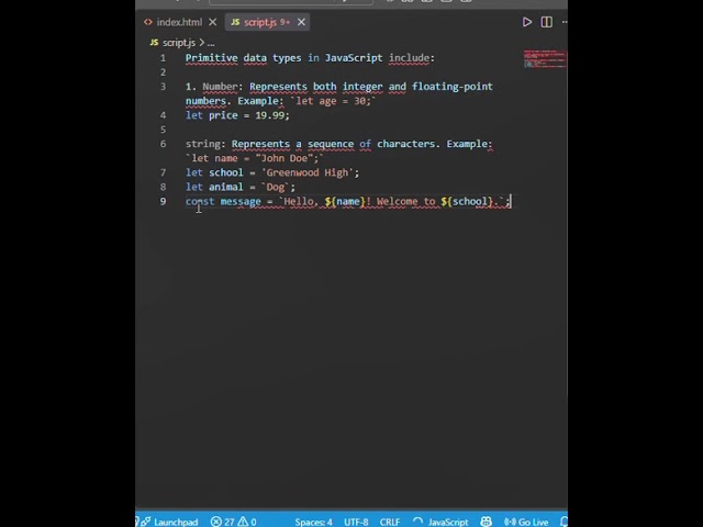JavaScript   Understanding the data types