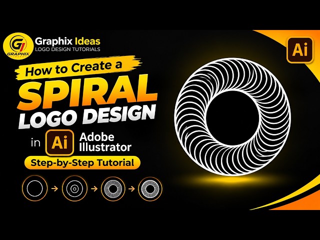 How to Create a Spiral Logo Design in Adobe Illustrator | Step-by-Step Tutorial?