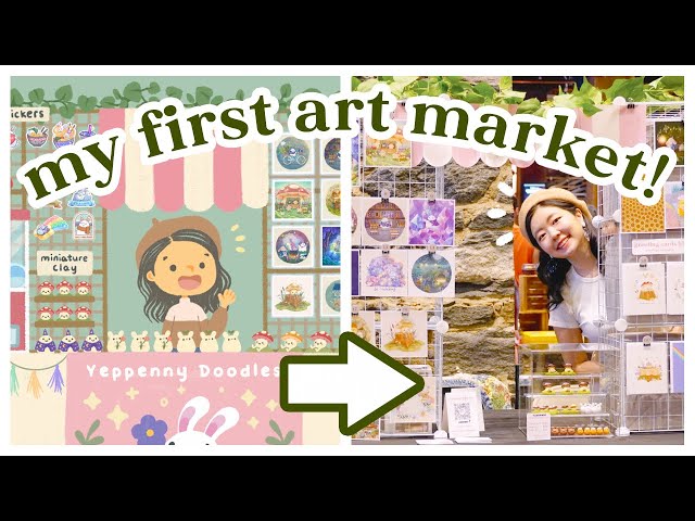 🎀 my first art market! studio vlog ✷ display prep & polymer clay ⭐️ YeppenTube ⭐️