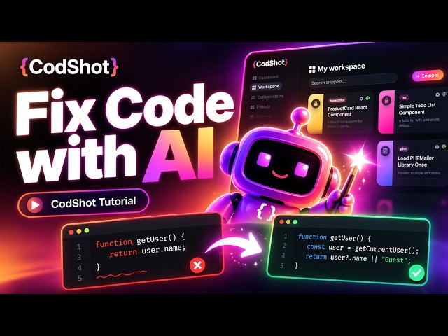 Fix Broken Code with AI in CodShot | Tutorial