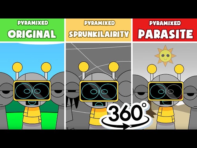 360 VR CHANNEL | Incredibox :Sprunki Pyramixed Vs. Pyramixed Sprunkilarity Vs. Parasite (NEW MOD)