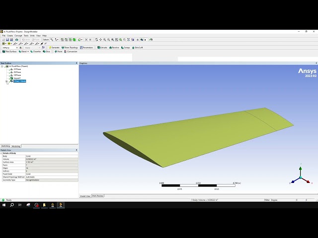 Wing Simulation Tutorial, using ANSYS Fluent and Workbench