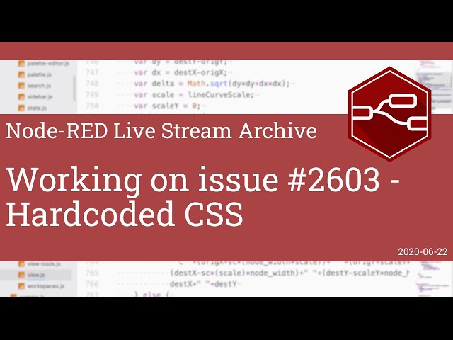 Working on issue #2603 - Hardcoded CSS - developing node-red stream - 22nd June 2020