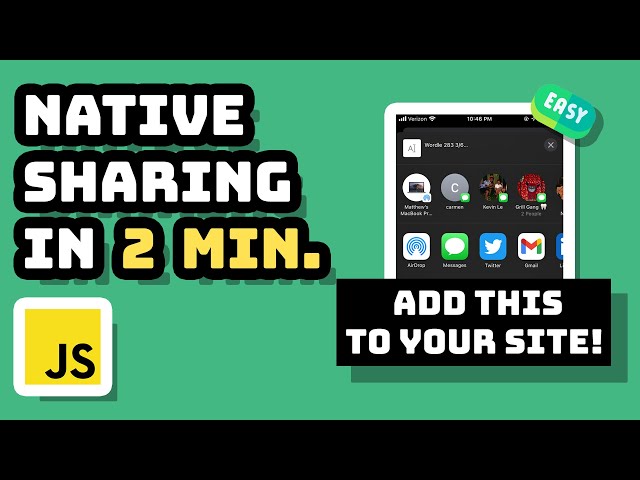 The Web Share API Simplified