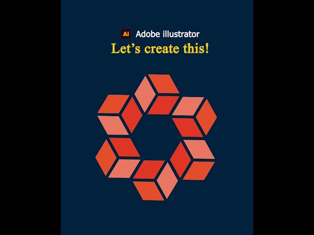 🔷 Creative Shape Design in Adobe Illustrator | Easy Vector Design 🔥 #Shorts