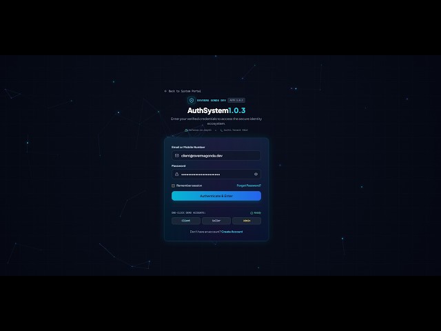 AuthSystem 1.0.3 🔐 Advanced Secure Full Stack Authentication System | React TypeScript Node.js