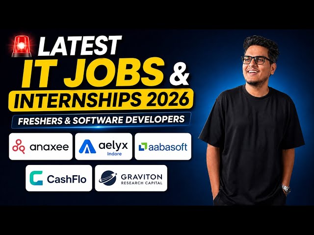 IT Jobs & Internships 🔥 | .NET, Full Stack Developer & Software Engineer | Freshers Hiring 2026