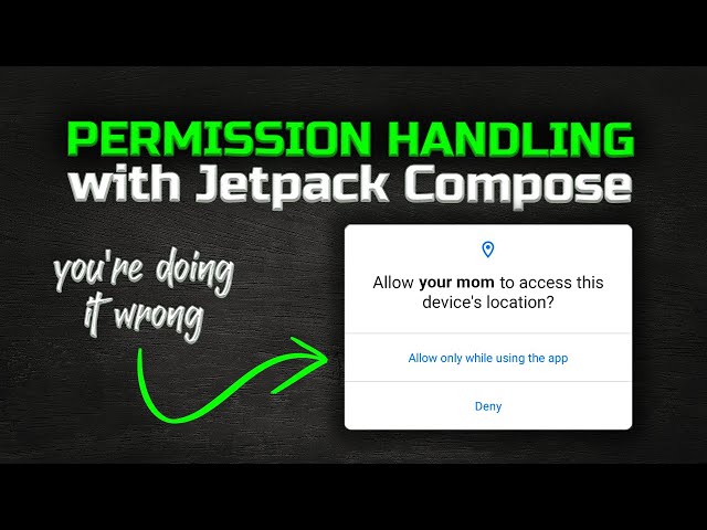 How to Do PROPER Permission Handling in Jetpack Compose - Android Studio Tutorial