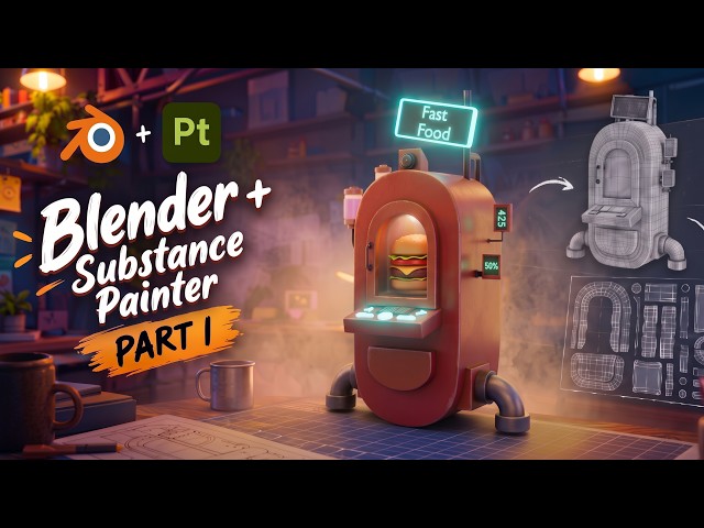How to Model a Fast Food Machine in Blender (Part 1)