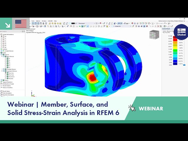 ويبنار | تحليل الإجهادات والإنفعالات في RFEM 6