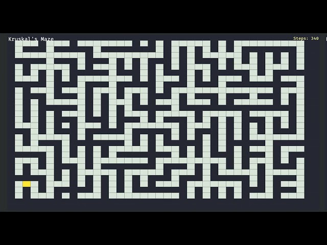 DFS vs Prim's vs Kruskal's vs Recursive Division — Maze Generation Algorithm Visualization