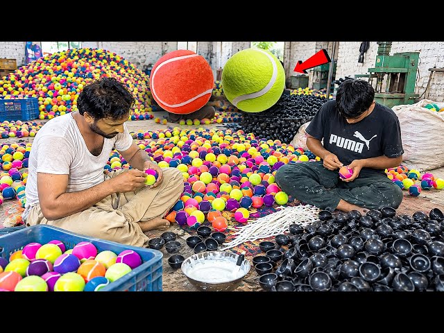 Incredible Process of Making Tennis Balls | How Millions of Tennis Balls Are Made in a Factory
