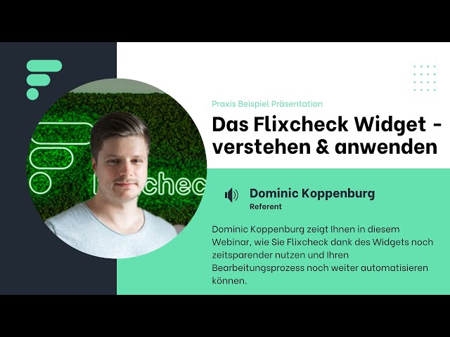 +9.000 Checks in 3,5 Jahren über das Widget - Flixcheck Webinar mit Dominic Koppenburg